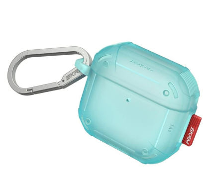Etui na słuchawki Skinarma Etui Mecha CE do AirPods 4 turkusowy